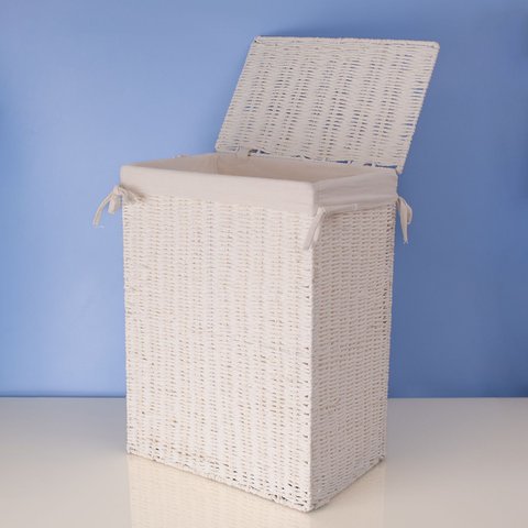 Cesto Organizador Retangular 40cm de Algodão e Linho - Oikos