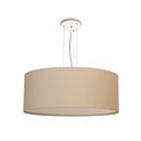 Ver imagem 2 de Lustre Pendente Redondo Cúpula em Tecido 50x15:cáqui5968