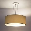 Ver imagem 1 de Lustre Pendente Redondo Cúpula em Tecido 50x15:cáqui5968