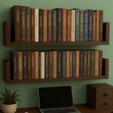 Ver imagem 1 de Kit 2 Prateleira Nicho U 40X15X10P Marrom MDF Dvd Livros Jogo