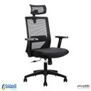Ver imagem 2 de Kit 2 Cadeiras Office Chicago com Encosto Sistema Relax e Tela Mesh Preta - Rivatti