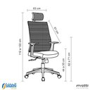 Ver imagem 6 de Kit 2 Cadeiras Office Chicago com Encosto Sistema Relax e Tela Mesh Preta - Rivatti