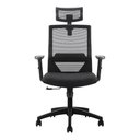 Ver imagem 1 de Kit 2 Cadeiras Office Chicago com Encosto Sistema Relax e Tela Mesh Preta - Rivatti