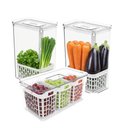 Ver imagem 1 de Kit Organizador Dry Coza 3 Peças 2,3l + 6l Frutas Verduras - Brinox