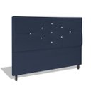 Ver imagem 1 de Cabeceira Estofada Box Casal Encosto para Cama T Cross 144x126 Azul Marinho