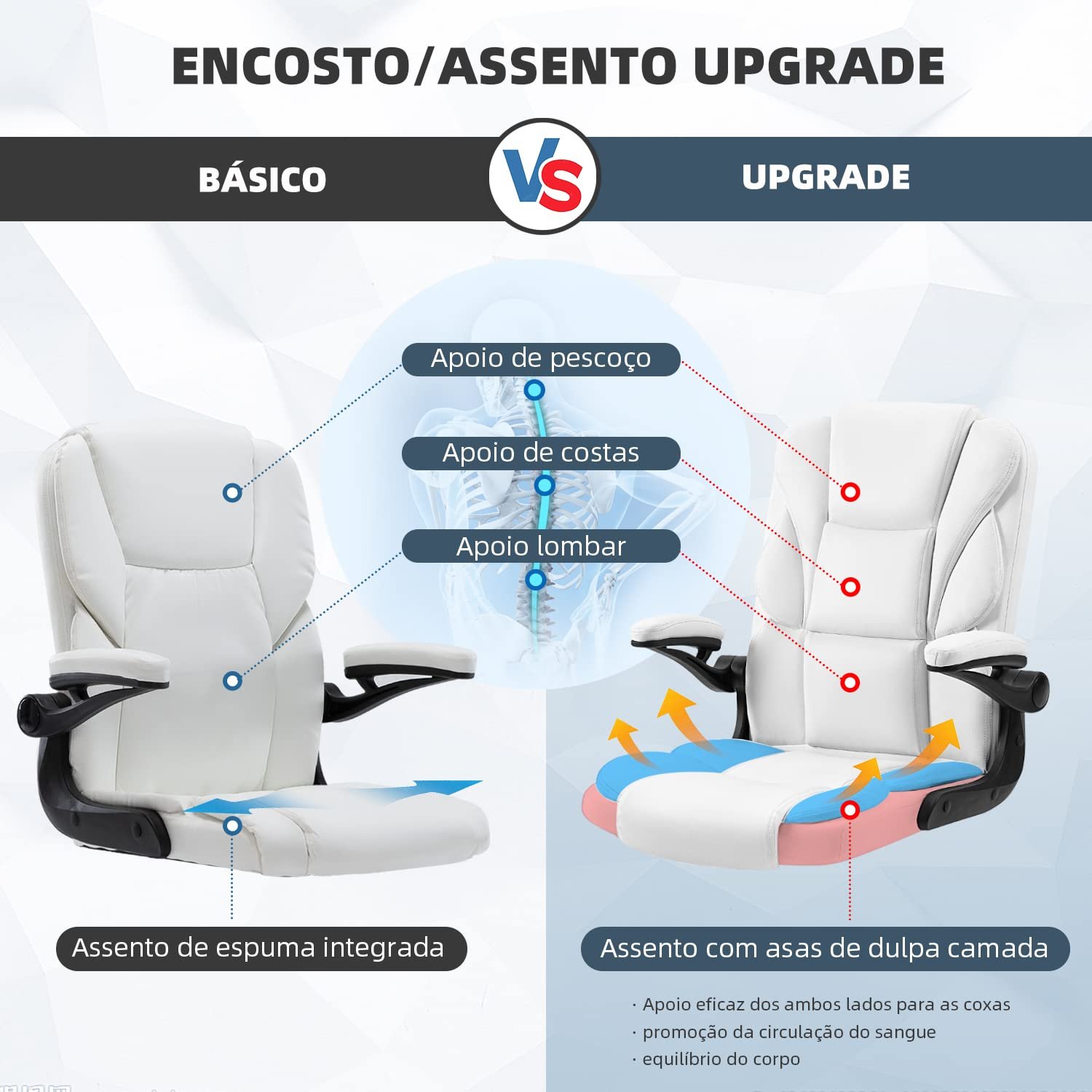 Cadeira Escritório YAMASORO Diretor Prime Confortável Ergonômica com Relax e braços - 3