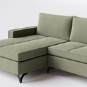 Ver imagem 3 de Sofá 3 Lugares Living Fixo Viena com Chaise 2,40m em Linho:verde