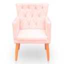 Ver imagem 6 de Kit Poltrona Capitonê Clássica Confortável para Sala e Quarto Ana Suede
