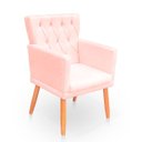 Ver imagem 4 de Kit Poltrona Capitonê Clássica Confortável para Sala e Quarto Ana Suede