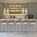 Ver imagem 6 de Kit 5 Banqueta Bistro para Cozinha Junco Cappuccino Àrea Gourmet Balcão Bancada bares Churrasqueira