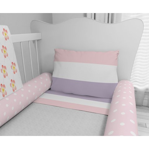 Kit Berço Enxoval de Bebê Floral Delicado Lilás - Kt586