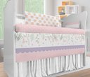 Ver imagem 3 de Kit Berço Enxoval de Bebê Floral Delicado Lilás - Kt586