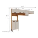 Ver imagem 2 de Cozinha Modulada 3 Peças com Torre Forno Cm0050 Linha Essência Genialflex