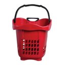 Ver imagem 2 de Cestas 30l Roda e Alça | Vermelha | Mercado