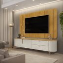 Ver imagem 2 de Bancada e Painel para Tv 75" Celine Bali Cedro Dj Móveis