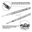 Ver imagem 3 de Corrediça Telescópica Larga 500 Mm Zinco Branco Caixa C/15 Jg