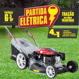 Cortador De Grama 4 Em 1 Nakashi LR225TE À Gasolina 4T 196cc Com Partida Elétrica E Rodas Com Tra - 8