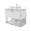 Ver imagem 3 de Gabinete Suspenso com Cuba 80,3cm x 73cm Mari Espresso Móveis Verde/Cimento