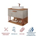 Ver imagem 6 de Gabinete Suspenso com Cuba 80,3cm x 73cm Mari Espresso Móveis Verde/Cimento