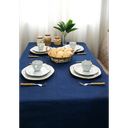 Ver imagem 1 de Toalha de Mesa Quadrada 4 Lugares 1,40m X 1,40m - Linha Intensa:linho Denim/4 Lugares