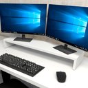 Ver imagem 1 de Suporte para Telas Mdf Mesa de Escritório 80cm X 20cm F5