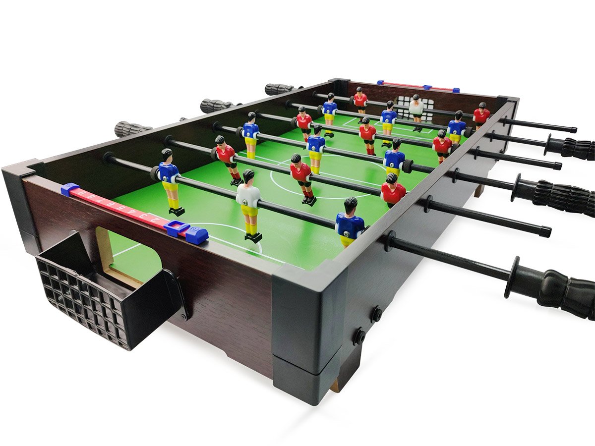 Mesa de Pebolim Média 70CM Jogo Totó Futebol Com 2 Bolinhas Brinquedo Hoyle Games - 4