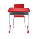 Ver imagem 3 de Kit Escolar Individual Mesa e Cadeira com Porta Livros Juvenil/adulto Cor Vermelho
