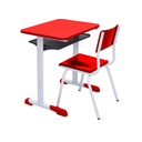 Ver imagem 2 de Kit Escolar Individual Mesa e Cadeira com Porta Livros Juvenil/adulto Cor Vermelho
