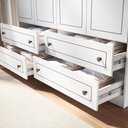 Ver imagem 5 de Guarda-Roupa Solteiro Domus 4 Portas 4 Gavetas Branco Fosco - Genialflex