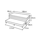 Ver imagem 2 de Cama Box C-auxiliar Conjugado Solteiro Colchão Ortopédico Advanced Pillow Gray (88x188x43)