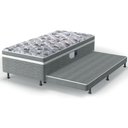 Ver imagem 1 de Cama Box C-auxiliar Conjugado Solteiro Colchão Ortopédico Advanced Pillow Gray (88x188x43)