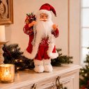 Ver imagem 4 de Boneco Papai Noel Tradicional com Saco Presentes 45cm Vermelho e Branco
