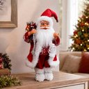 Ver imagem 5 de Boneco Papai Noel Tradicional com Saco Presentes 45cm Vermelho e Branco