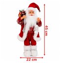 Ver imagem 2 de Boneco Papai Noel Tradicional com Saco Presentes 45cm Vermelho e Branco