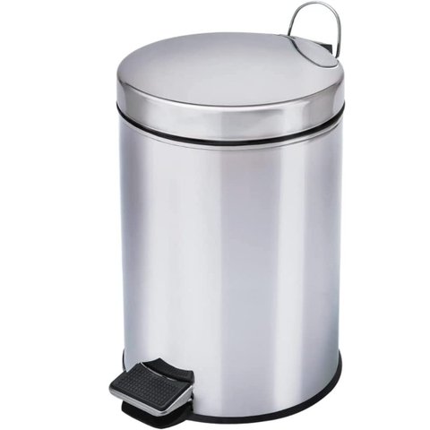 Lixeira de Aço Inox Com Pedal e Tampa 12L MOR Balde Interno