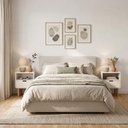 Ver imagem 2 de Kit 2 Mesas de Cabeceira 1 Gaveta 45 Cm 28094 Aura Off White Artesano