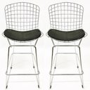 Ver imagem 1 de Kit 2 Banquetas BERTÓIA cromada assento preto altura 60cm - Poltronas do Sul
