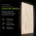 Ver imagem 3 de Folha de Porta de Madeira 210x62cm Lisa Amescla Uniportas Natural