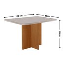 Ver imagem 4 de Mesa de Jantar Olímpia 120 cm Tampo MDF Vidro Canto Copo com 4 Cadeiras Carolina Moderna Mobília