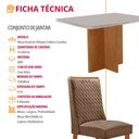 Ver imagem 7 de Mesa de Jantar Olímpia 120 cm Tampo MDF Vidro Canto Copo com 4 Cadeiras Carolina Moderna Mobília