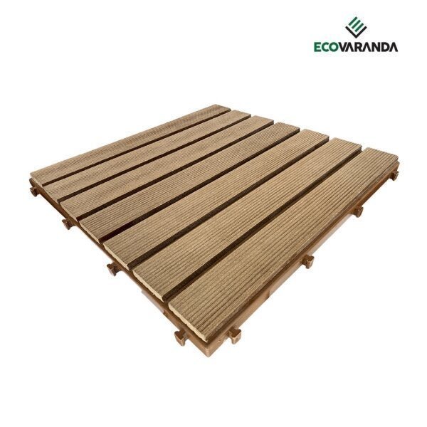 Deck Fácil Unitário 50x50cm Ondulado Eco Varanda