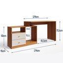 Ver imagem 5 de Mesa para Computador Flex em Linear com Corrediças Telescópicas e Puxadores ABS Jequitiba/Off