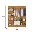 Ver imagem 7 de Kit Guarda Roupa Casal Panamá e Cômoda Dhara Freijó Off White