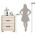 Ver imagem 3 de Kit Guarda Roupa Casal Panamá e Cômoda Dhara Freijó Off White