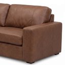 Ver imagem 4 de Sofá 3 Lugares Couro Âmbar Fechado 205cm Legitimo Natural Premium Adel Dekorien