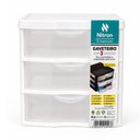 Ver imagem 3 de Gaveteiro 3 Gavetas Mesa Bancada Organizador Documentos Acessorios Armario Multiuso Escritorio Porta