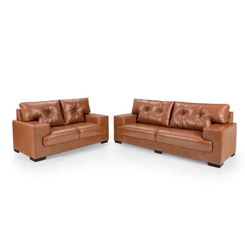 Sofá Julia Conjunto 2 e 3 Lugares Courissimo Caramelo 852 Clássico Império Estofados