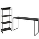 Ver imagem 1 de Kit Escritório Estante Areta 4 Prateleiras com Mesa Industrial Aspen 135cm C01 Onix - Lyam Decor