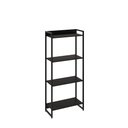 Ver imagem 4 de Kit Escritório Estante Areta 4 Prateleiras com Mesa Industrial Aspen 135cm C01 Onix - Lyam Decor