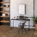 Ver imagem 3 de Kit Escritório Estante Areta 4 Prateleiras com Mesa Industrial Aspen 135cm C01 Onix - Lyam Decor